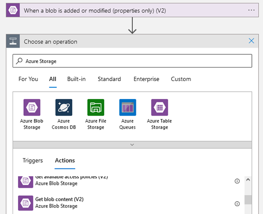 Screenshot of LogicApp Designer