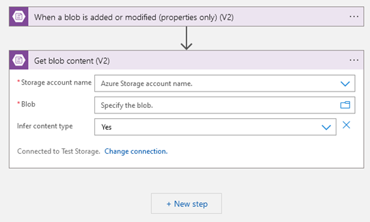 Screenshot of LogicApp Designer